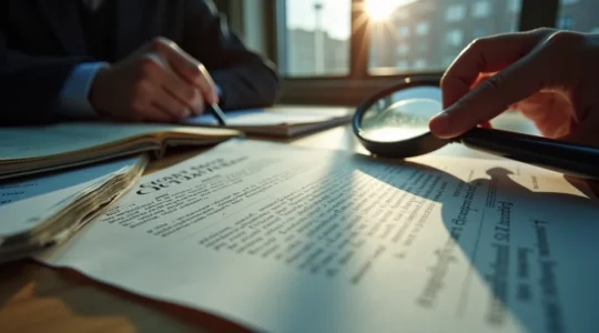 Montage éditorial montrant des journalistes au travail dans une salle de rédaction, avec des symboles d'enquête journalistique, de sources de nouvelles et de transmission de l'information