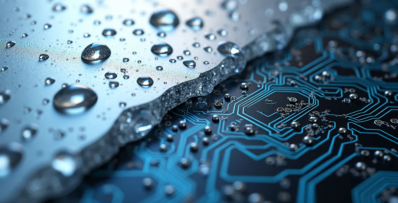 Vue macro détaillée symbolisant la convergence technologique des secteurs traditionnels et innovants du Québec